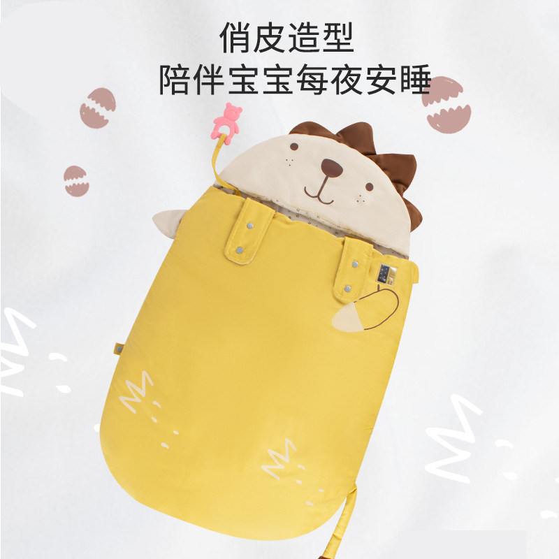 纯棉卡通婴儿睡袋秋冬季保暖加厚防踢被防惊跳新生儿宝宝推车睡袋