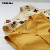 春秋儿童外套男女童棉背心马甲薄款 日系新款 单层坎肩 两件组