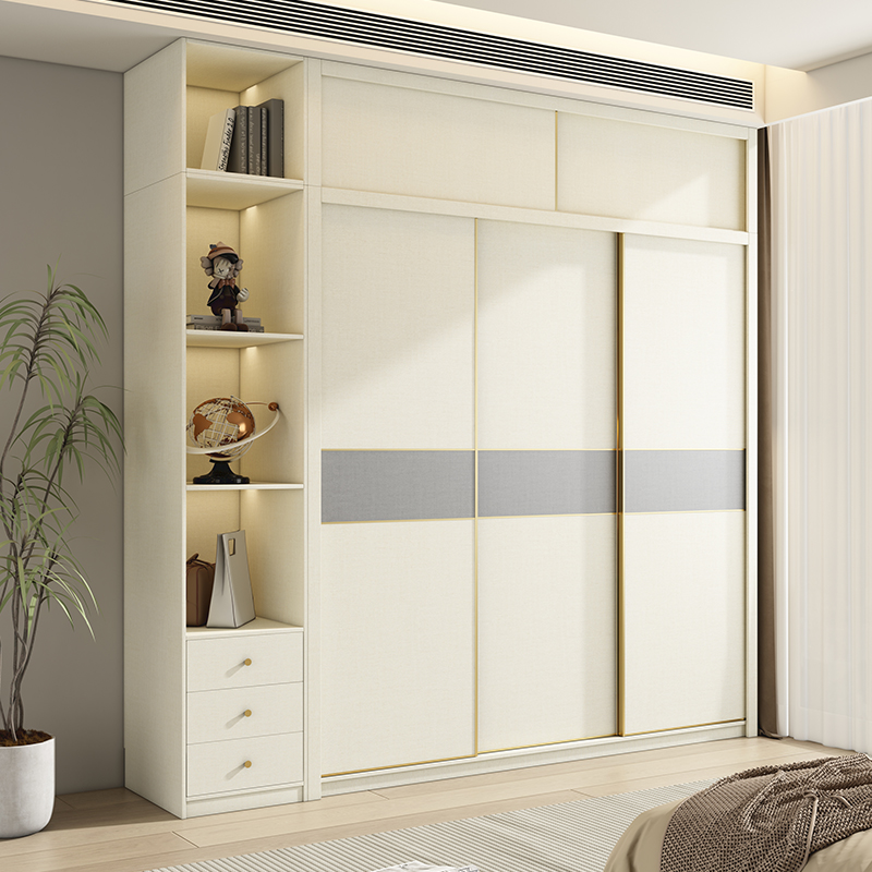 定制到顶3米超高推拉门衣柜2.8/2.7/2.6/2.5米主卧储物衣橱柜子