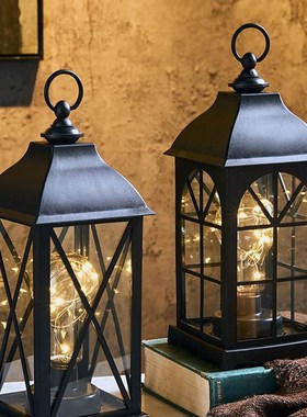 欧式复古客厅装饰灯摆件浪漫婚庆装饰道具美式复古烛台酒店餐厅