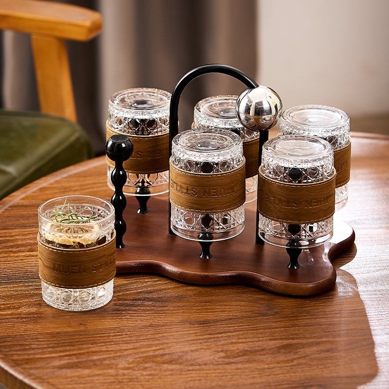 玻璃杯高颜值水杯家用套装高级感咖啡杯耐高温大容量待客杯子杯具