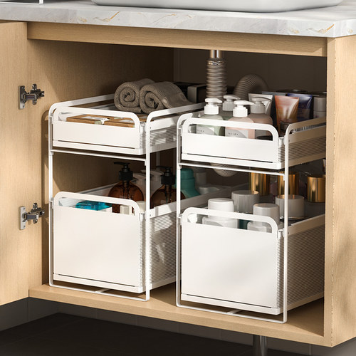 浴室柜下置物架卫生间用品脸盆柜置物架洗手台下水槽置物架抽拉式