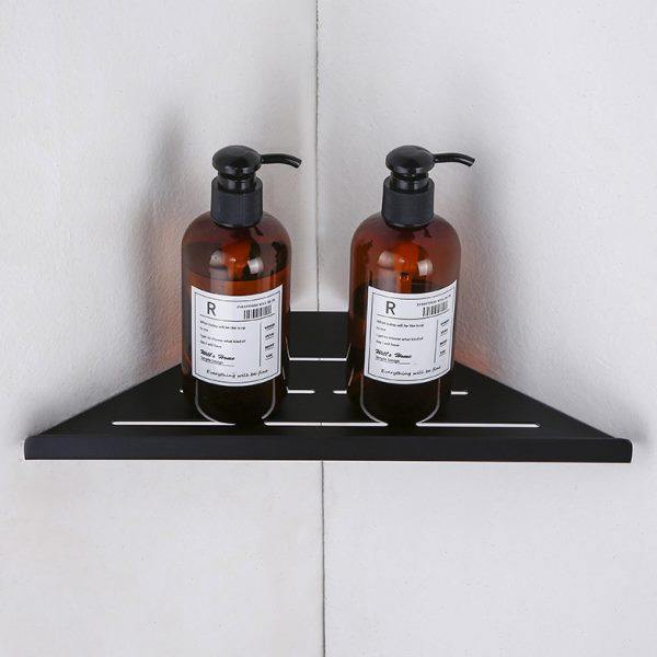 出口德国黑色不锈钢卫生间浴室三角墙转角置物架淋浴房壁挂五金,家装主材,浴室角架,淘宝优惠券,粉丝福利购,淘宝优惠卷