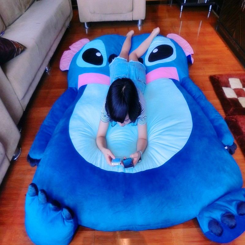 龙猫史迪奇卡通床垫睡垫榻榻米床垫懒人沙L发床可折叠懒人床卧室