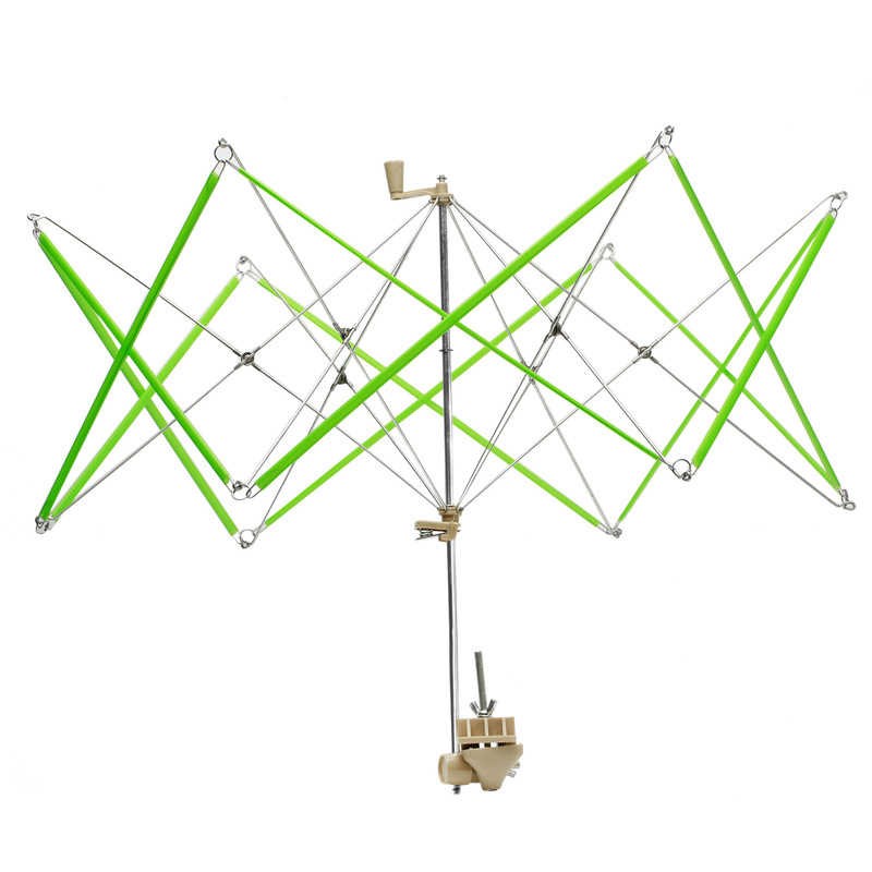 绕线器伞架绿色理线支架工具安乔玩D手工家用可调节手摇绕毛线伞