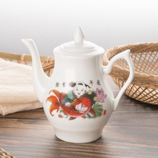 陶瓷油壶装油壶酱壶醋壶厨房家用骨瓷灌油瓶半斤酒壶半斤油壶