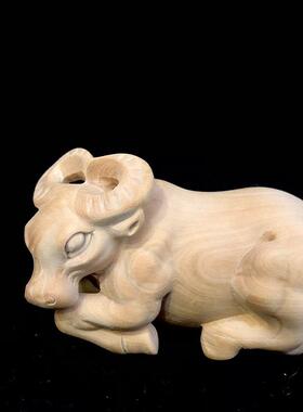 小叶黄木雕二生DCO肖摆件杨猪猴鼠羊龙兔虎马十蛇鸡牛狗工艺品手