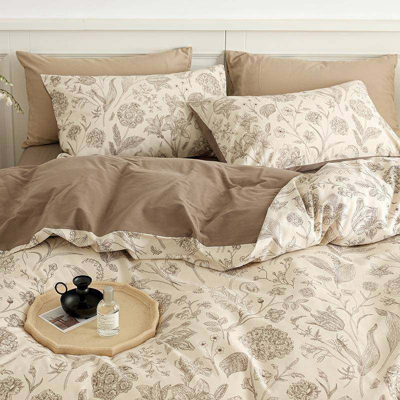 1床00长绒棉印被花磨毛四件套棉纯棉春秋加厚单全套F45592床笠床,床上用品,床品套件/四件套/多件套,淘宝优惠券,粉丝福利购,淘宝优惠卷