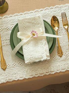 食#l欧式棉餐巾餐垫法式小桌布田园风西麻餐布垫l烘www10178焙美