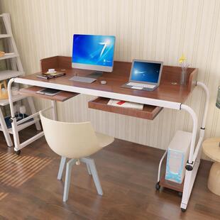 跨床床桌简约上伸缩人笔记本式家用双书桌台可移动升降RQS床电脑