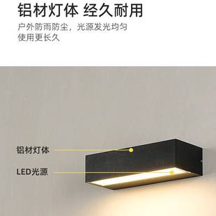 户外防水led一字型壁灯创意长条形洗墙壁灯店铺门口门牌照墙壁灯