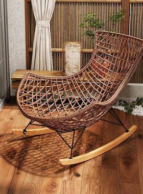 客摇椅懒摇摇ANZ人椅家用藤椅户外休闲厅单人椅阳台休闲椅编可躺