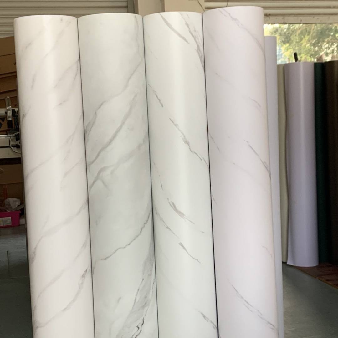 加厚哑光白色大理石纹自粘墙纸壁纸装饰翻新贴膜展柜贴纸波音软片