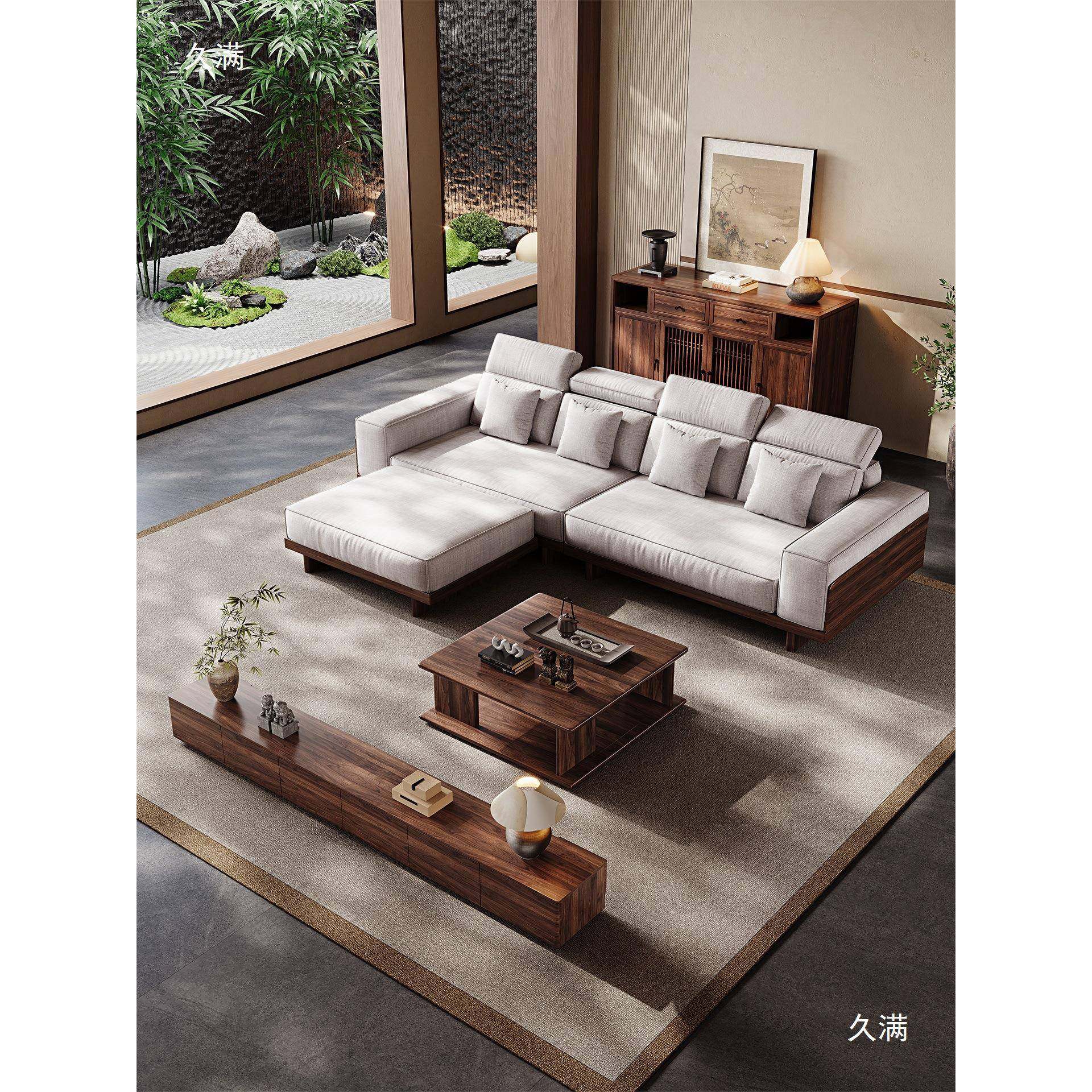 S883#宋宋氏美学2实木沙发20组5新款合简约客厅别排墅黑胡桃木直,美容美体仪器,其它面部美容工具配件,淘宝优惠券,粉丝福利购,淘宝优惠卷