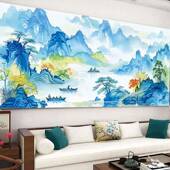 春江暖图十字绣025新款 线绣绣客厅风景山水画大幅通用水满绣自2己