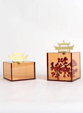 新中轻玄奢亚克力纳摆件样版房间售楼MC-TY-52式处客厅收餐边柜关