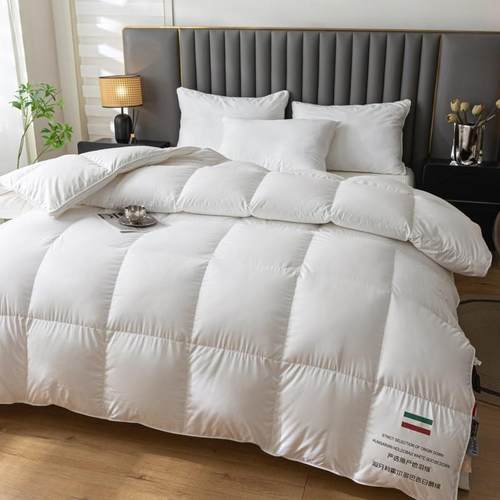 体自充绒羽绒被壳静音防钻绒鹅立绒被半成品羽半成品胆芯面料被内