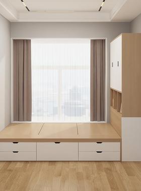 定制柜小户型榻柜33891榻米床衣组合床储物衣柜床多功能床一体?踏