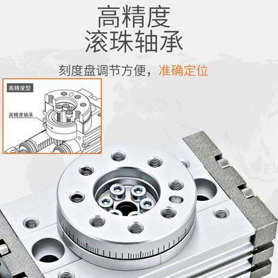 SQB旋转气缸90度180度摆动10A/0A/302A摇/50A气M动251摆转角可调