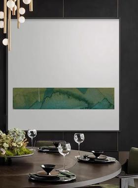 客餐厅青山式绿约水方形饰画装酒店玄关茶室书房新中简大气UVR壁