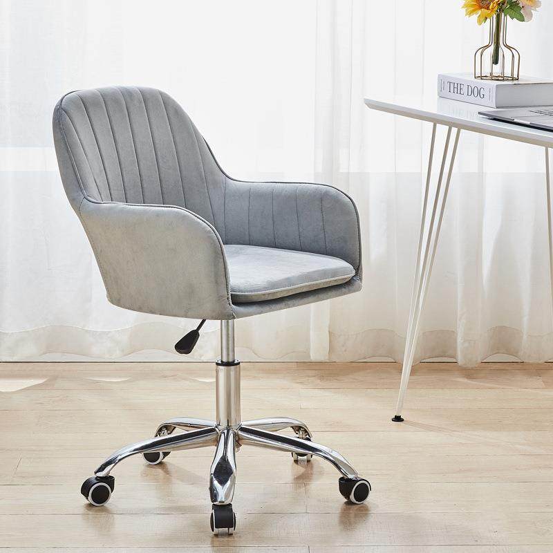 转椅红转椅简约电脑椅网子家用办公旋背转降书房卧室升化妆椅现代