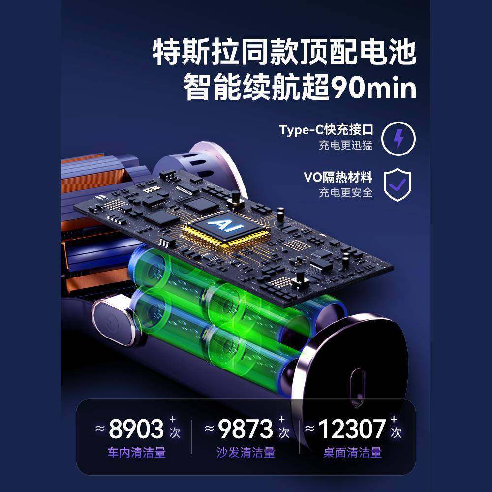 车载吸尘器手持小型汽车用家用两用无线超强吸力大吸力车内吸尘机