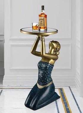 现落代轻奢风客厅地大摆玄件关沙发电视柜BJ1233旁边创意艺家术居