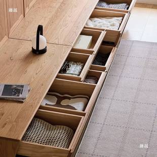 北美樱桃木卡座书柜去客厅化满墙整墙书架原木沙发柜全实木