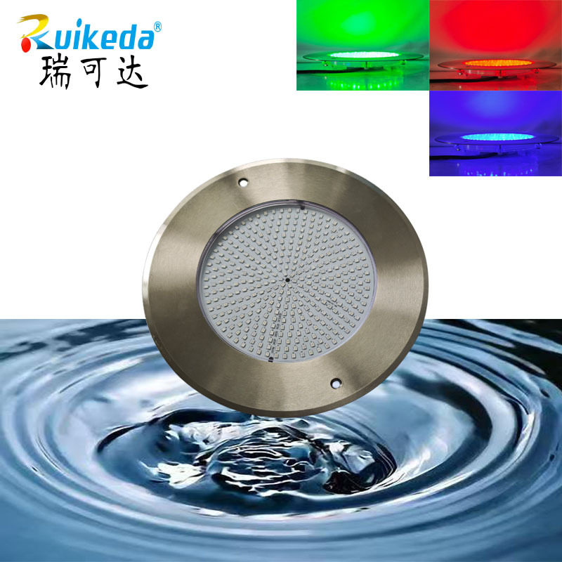 瑞可达IP68不锈钢LED水底灯泳池喷泉潜水灯水下亮化12V不锈钢