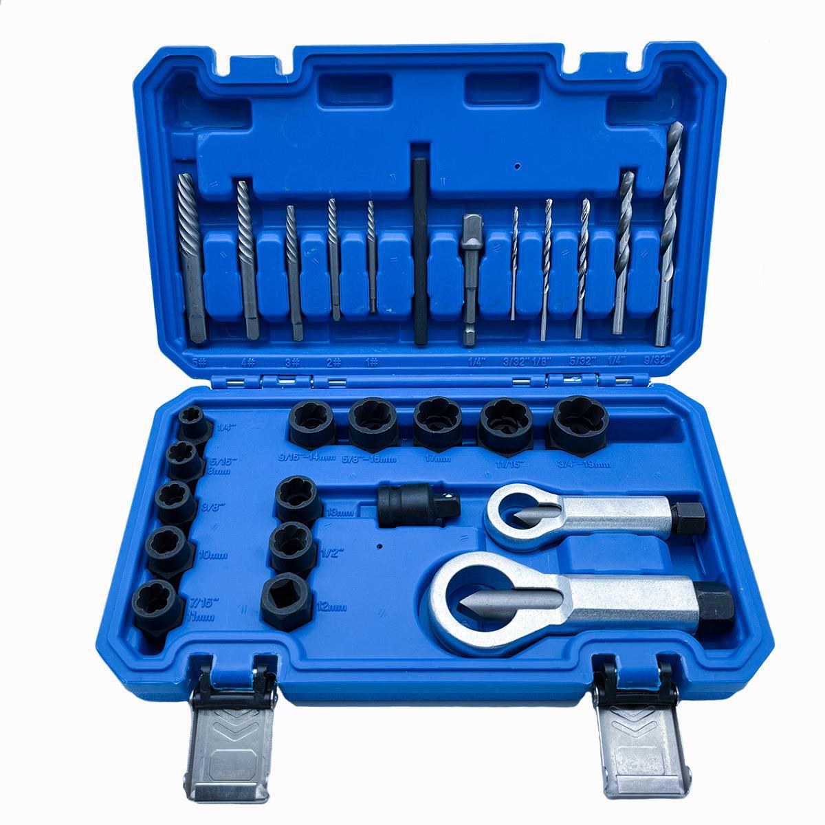 28件套反牙套筒螺母取出器螺丝螺帽取出器断头螺丝拆除工具组套