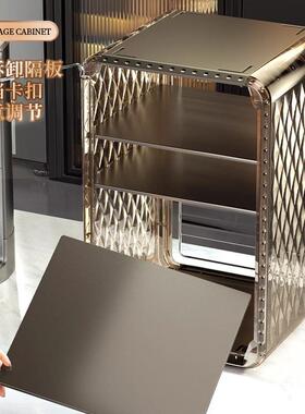 多层收置物架用MVA防尘大容纳量厨房客厅储物柜可视柜透明子储物