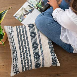 手工立体花|亚马跨逊境|编织抱枕套轻抱枕套（奢风流苏簇提家居客