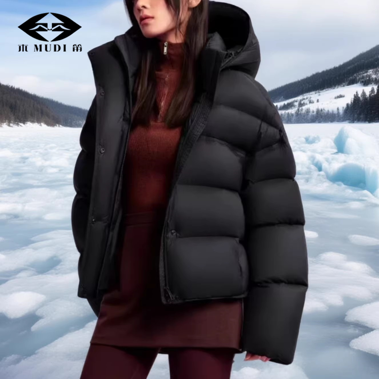 2025轻便泡芙龟背白鸭短款羽绒服