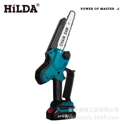 希尔达/HILDA无刷8寸电链锯大功率手持电链锯新款锯树枝锯木