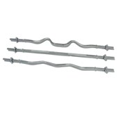 电镀环形杆奥杆小孔杠铃杆举重训练器材卧推硬拉哑铃杆螺纹杆扣杆