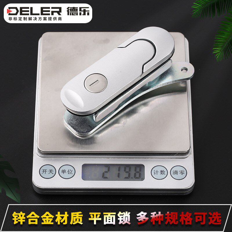 德乐提供工业旋转手柄锁 锌合金机箱机柜网络机柜锁平面机械门锁