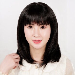 化疗后女士假发长发自然全头中年妈妈长直发可扎起来的光头假发套