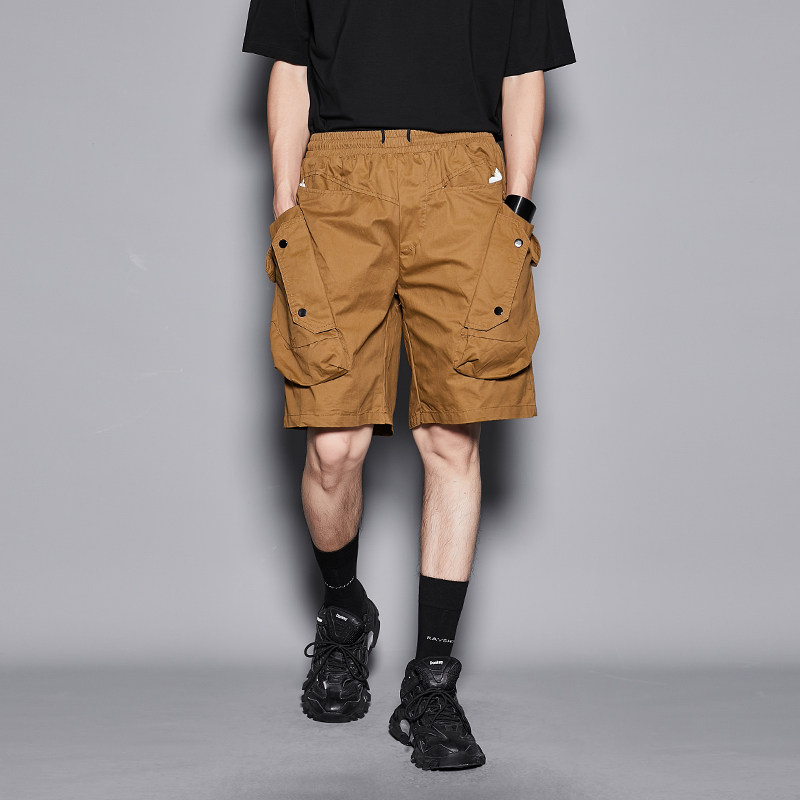 超帅推荐 腔调感剪裁夏季男生国潮短裤男潮流工装多口袋五分裤子,男装,休闲裤,淘宝优惠券,粉丝福利购,淘宝优惠卷