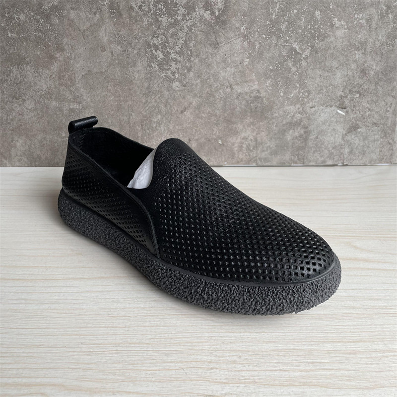 2023年夏季新款头层牛皮网孔简约工装男皮鞋一脚蹬舒适透气凉鞋男,流行男鞋,休闲皮鞋,淘宝优惠券,粉丝福利购,淘宝优惠卷