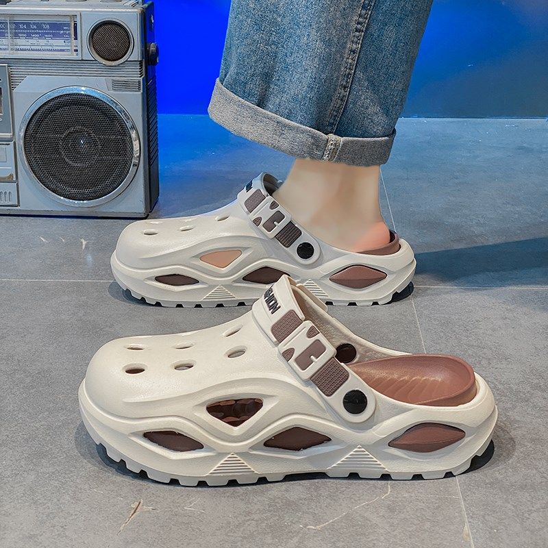 洞洞鞋男夏季外穿防滑踩屎感厚底包头拖鞋青少年户外沙滩运动凉鞋,流行男鞋,包头拖,淘宝优惠券,粉丝福利购,淘宝优惠卷