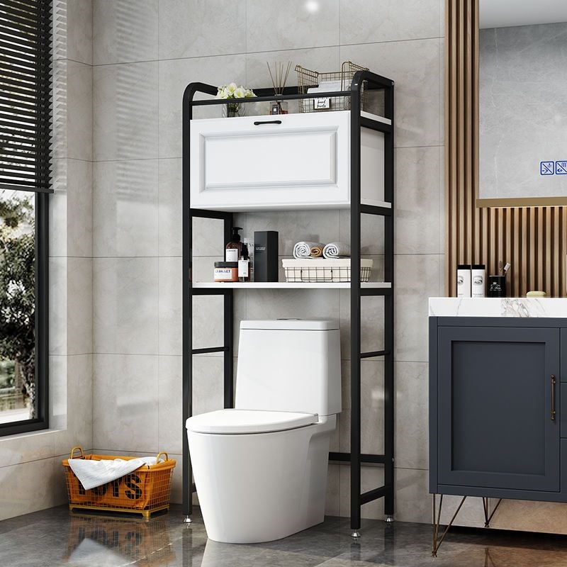 马桶置物架卫生间职务及多层带柜大容量收纳储物免打孔马桶落地架