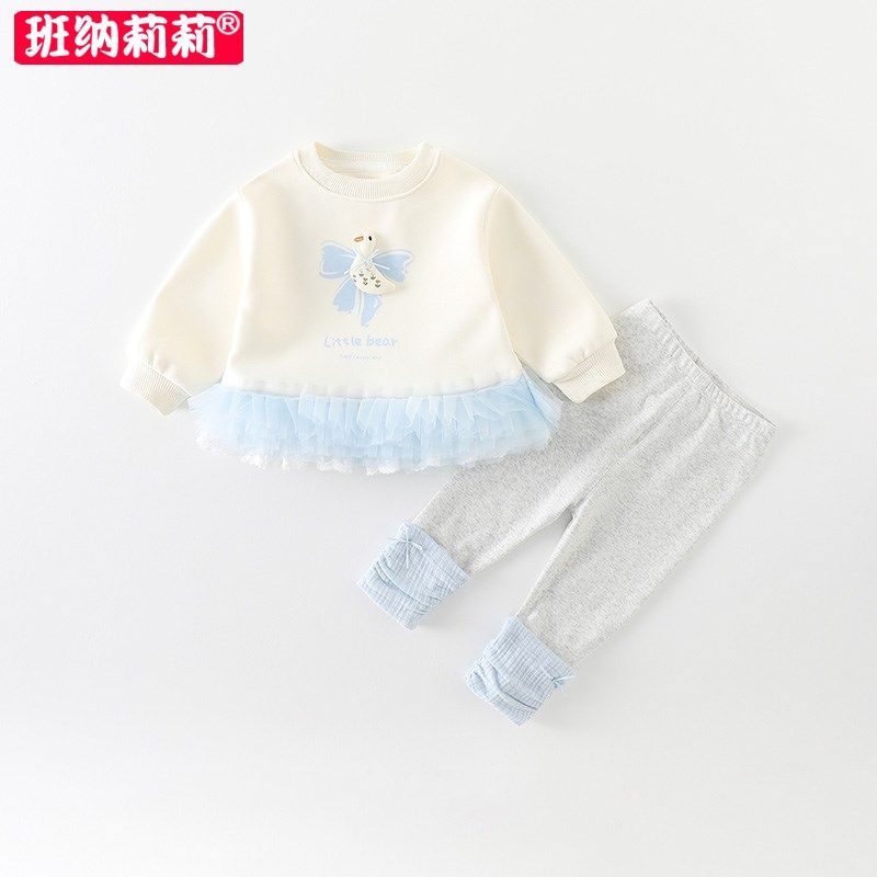 女童春款套装2025新品洋气小童卫衣女宝宝打底裤休闲儿童衣两件套,童装/婴儿装/亲子装,套装,淘宝优惠券,粉丝福利购,淘宝优惠卷