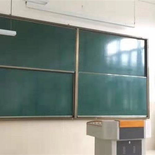 大学多媒体阶梯教室上下推拉升降磁性黑板挂式组合大号绿白板2X4