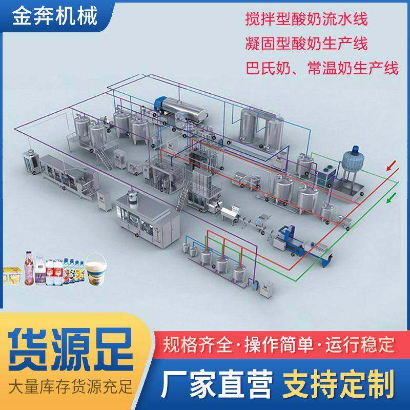 全自动乳酸菌酸奶牛奶产线uht巴氏杀菌奶产线饮料加工生产线