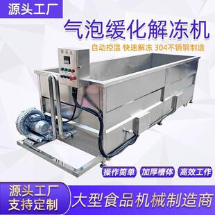 商用冻肉块清洗解冻机海鲜牛肉气泡解冻池设备自动肉类化冻机器