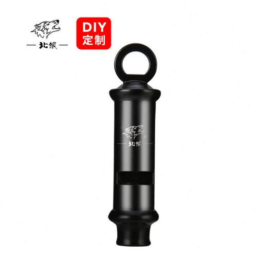北狼户外求生口哨双腔高音频金属训鸟专用哨子碳黑色信号哨/0618
