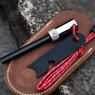 304不锈钢野外打火石户外火石棒打火棒户外取火神器急救求生装备