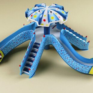 章鱼水滑道幼儿园 水屋水寨 大象滑梯 水上乐园设备儿童玩水小品