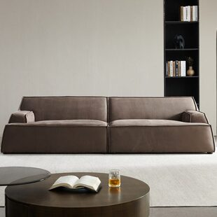 大马士革沙发意式极简客厅现代轻奢科技布艺落地豆腐块baxter沙发