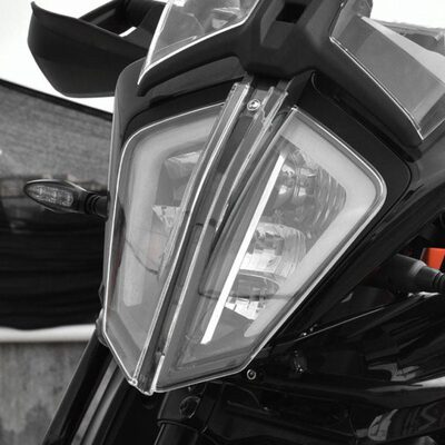 适用19-23年KTM390/790/890ADV改装前灯罩大灯保护玻璃透明PC塑料